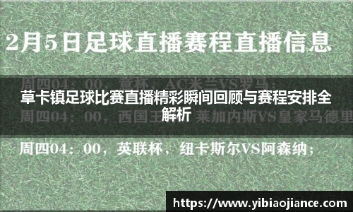 草卡镇足球比赛直播精彩瞬间回顾与赛程安排全解析